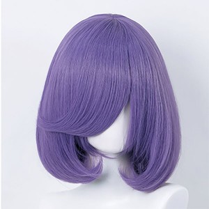 Keskipitkä violetti peruukki