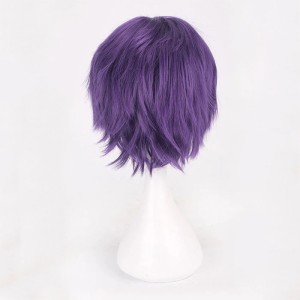 Lyhyt violetti peruukki